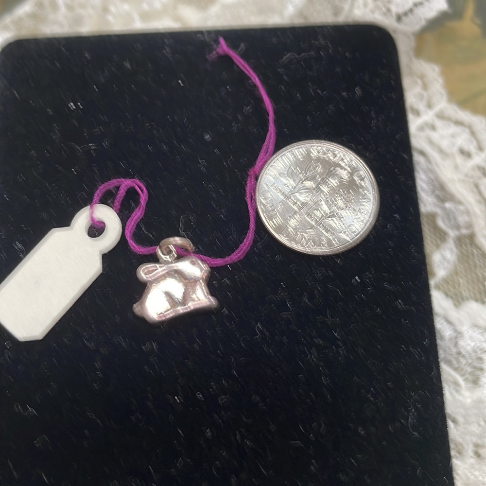 Sterling Bunny 🐰 Rabbit Charm - Picture 3 of 7
